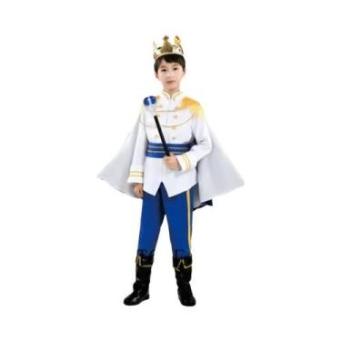 Imagem de Fantasia De Rei Príncipe Para Meninos Com Coroa, Cetro E Capa, Traje R