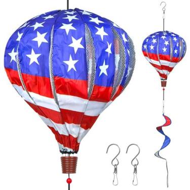 Imagem de Balão de ar quente patriótico gigante Wind Spinners DECEED x2
