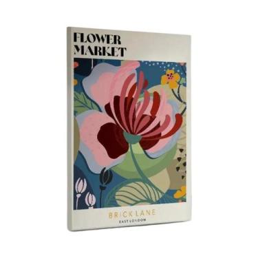 Imagem de Pintura Em Tela Vintage Do Mercado De Flores De Londres Com Flores Col