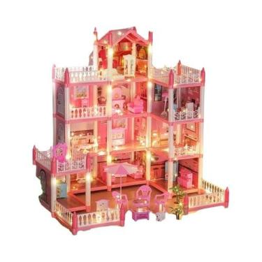 Imagem de Casa De Bonecas 3D Castelo De Princesa Para Montar DIY Para Meninas - 
