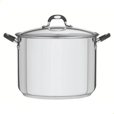 Imagem de Caldeirão Tramontina Astro Silicone Em Aço Inox Fundo Triplo Com Tampa De Vidro 30cm 15...