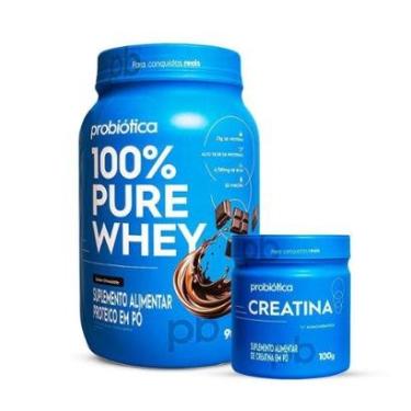 Imagem de Combo Whey 100% Pure 900g e Creatina Pura 100g Probiótica-Unissex