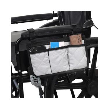 Imagem de Bolsa Lateral Refletiva Para Cadeira De Rodas, Portátil, Com tiras aut