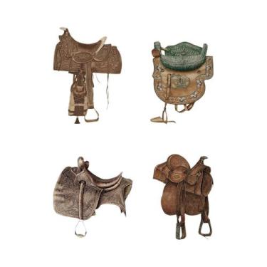 Imagem de Pôster De Arte Vintage De Cavalo Montado Em Sela, Decoração De Parede 