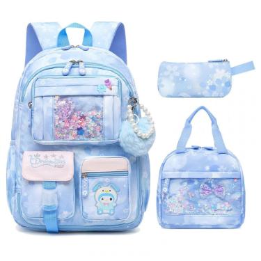 Imagem de Mochila Alrisg azul 17" com múltiplos bolsos, impermeável