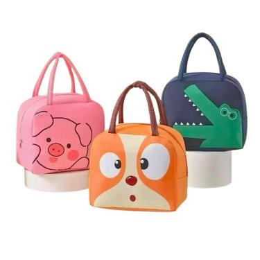 Imagem de Bolsa Térmica Lancheira Escolar Com Alça Estampas De Animais