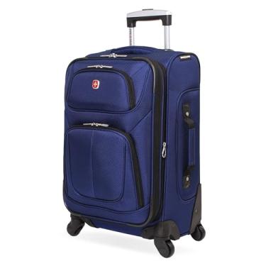 Imagem de SwissGear Mala macia com rodas giratórias Sion, Azul, Carry-On 21-Inch, Bagagem Sion Softside com rodas giratórias