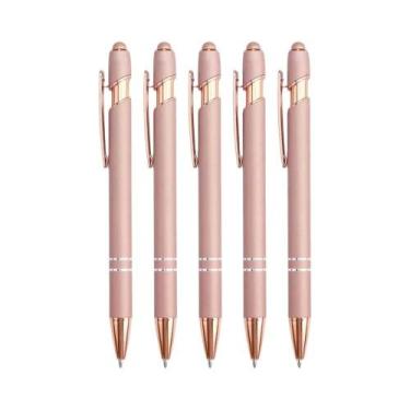 Imagem de Caneta Esferográfica De Metal 2 Em 1, 1,0 Mm, Tinta Preta, 5-10 Peças 