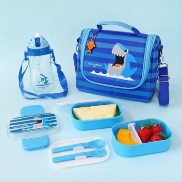 Imagem de Kit Marmita Infantil Termica 3 peças Coleção Pimpolhos Escolar Kids - 