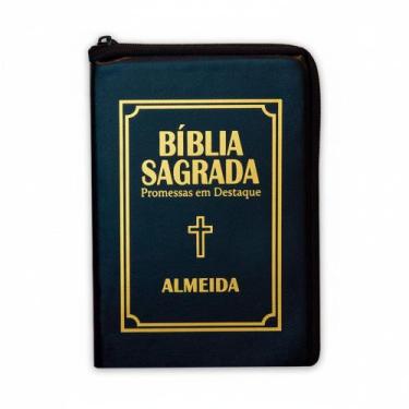 Imagem de Bíblia Sagrada Letra Pequena Zíper Preta - REI DAS BIBLIAS
