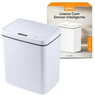 Imagem de Lixeira Inteligente Sensor Automático Cozinha Banheiro 14l - Lelong, B
