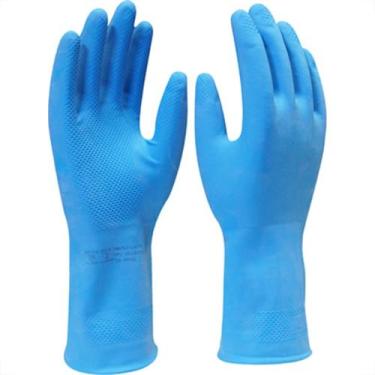 Imagem de Luva Imbat Latex Verniz Silver Azul 10-Gg - Kit C/12 Unidades