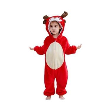 Imagem de Macacão De Natal Em Flanela Para Bebês, Fantasia Fofa Para Meninas E M