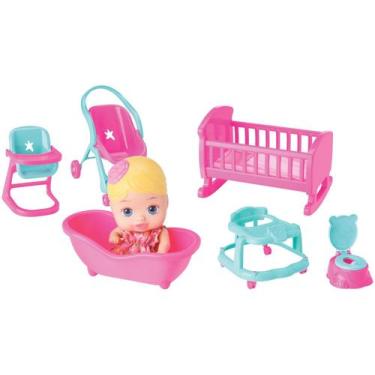 Imagem de Boneca Little Dolls Casinha - Divertoys -, Colorido, Casinha
