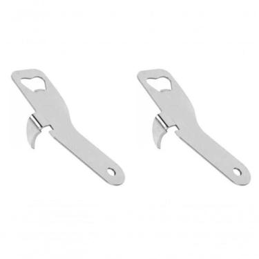Imagem de Kit 2 Abridor De Lata E Garrafa Aço Inox Resistente Grande - EUROQUADR