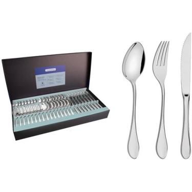 Imagem de Faqueiro Tramontina Inox 48 Peças para Churrasco Italy 66932144, Inox,