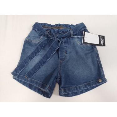 Imagem de Shorts Jeans Estonado Juvenil Menina Verão Lessa Kids K348 -, Marinho,