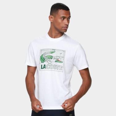 Imagem de Camiseta Lacoste Casual Masculina, Branco, M