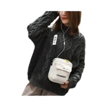 Imagem de Bolsa Crossbody Pequena Feminina em Lona - Ideal para Estudantes, Bege