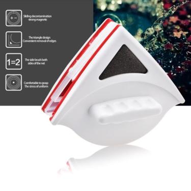 Imagem de Limpa Vidros Magnético Rodo Mágico Dupla Face Ímã Duplo para Limpeza de Janelas em ABS Látex Natural e Ímã Ndfeb