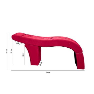 Imagem de Maca Estética Bela Para Extensão De Cílios Veludo - SOFA STORE, Vermel