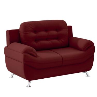 Imagem de Sofá Mercury 3 e 2 Lugares 200CM Vermelho Carmim em Suede para Sala Linoforte Móveis
