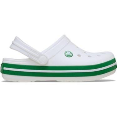 Imagem de Sandália Crocs Crocband Clog T White/Green Ivy-Unissex