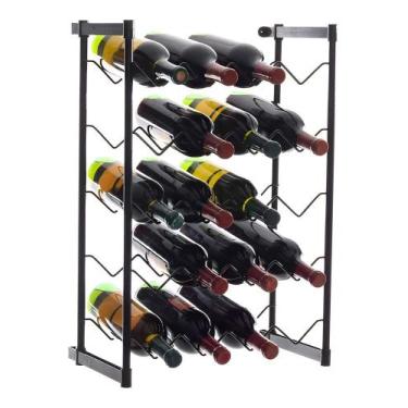 Imagem de Mini Adega Aramado Metaltru para 20 garrafas de vinho - Congratulation