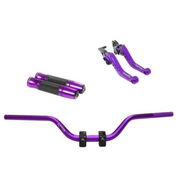 Imagem de Kit Manete Manopla Guidão Adaptador Yes 125 Intruder 125 Riva - NoBran