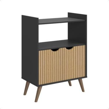 Imagem de Aparador Buffet 2 Portas Ripado HD Cantinho Café Armário Multiuso Deco