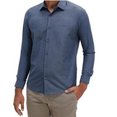 Imagem de Camisa Manga Longa Slim Masculina Ogochi 001510012 Marinho-Masculino
