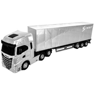Imagem de Caminhão Miniatura 1/30 Iveco S-way Estradeiro Realista - Usual Brinqu