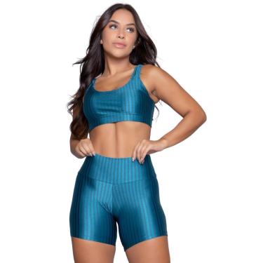 Imagem de Conjunto Top e Short New Zig 3D Bella Fiore Bojo Compressão Academia Treino Moda Fitnes...