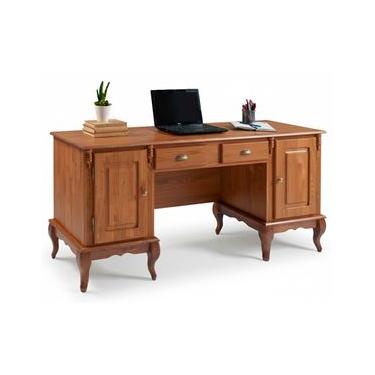 Imagem de Escrivaninha 2 Portas 2 Gavetas Pés Luis XV Linz Móveis 80 x 176 x 50 cm (A x L x P) -...