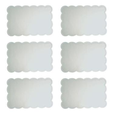 Imagem de Jogo Americano Vinílico Branco Com 6 Peças 45x30cm - Multiart