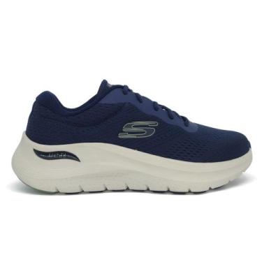 Imagem de Tênis Skechers Masculino Esportivo Treino Arch Fit Marinho, Azul, 43