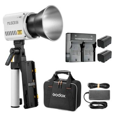 Imagem de Kit Iluminador Led Bicolor Godox Ml60ii Bi 70w + Adaptador Ak-b01 + Ba