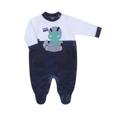 Imagem de Macacão Bebê Menino Dino - Baby Doces Momentos, M, Marinho