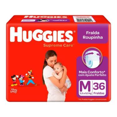Imagem de Fralda Huggies Supreme Care - Roupinha Tam. M 5,5 a 9,5kg 36 Unidades