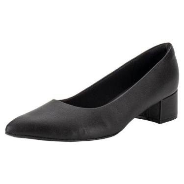 Imagem de Sapato feminino salto grosso piccadilly 739015, Preto, 35