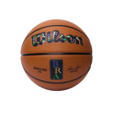 Imagem de Bola de Basquete Wilson NBA Authentic Brasil Outdoor 7, Marrom