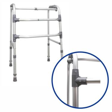 Imagem de Andador Articulado Hospitalar 3 Barras para Idosos 130kg - Sequencial