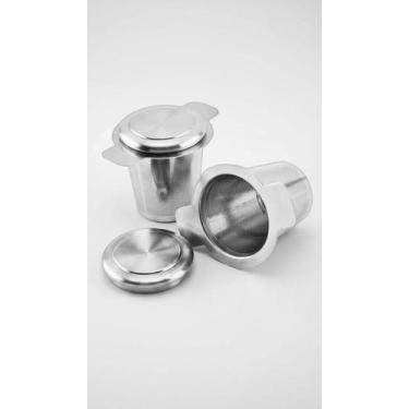 Imagem de Infusor Cesta Chá Inox C/ Alça e Tampa - Congratulations Store