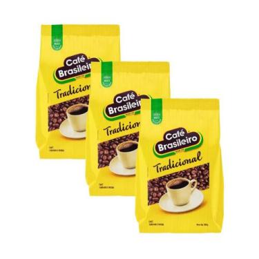 Imagem de Café em Pó Torrado Tradicional Brasileiro 250g - 3 Unidades