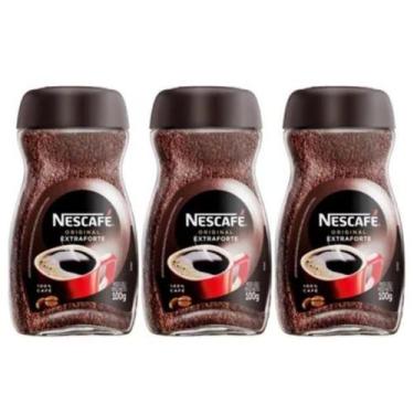 Imagem de Kit C/3 Café Solúvel Nescafé Extra Forte 100g - Nestlé Embalagem de Vi