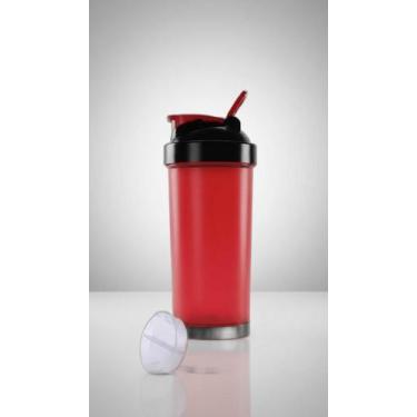 Imagem de Coqueteleira 700ml Transparente Vermelha 2 Compartimentos - Congratula