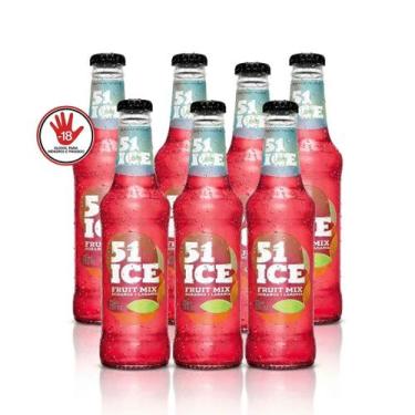 Imagem de Bebida Mista 51 Ice Fruit Mix Morango e Laranja 275ml Kit com 6 Unidad