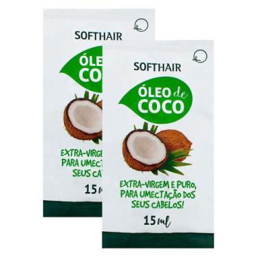 Imagem de Kit 2 Óleo de Coco Capilar Soft Hair Sachê 15ml