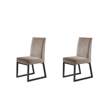 Imagem de Conjunto com 2 Cadeiras Hera II Bege 98 cm