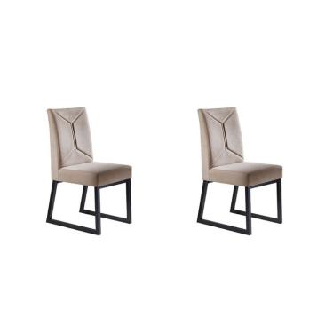 Imagem de Conjunto com 2 Cadeiras ItÃ¡lia II Bege 98 cm